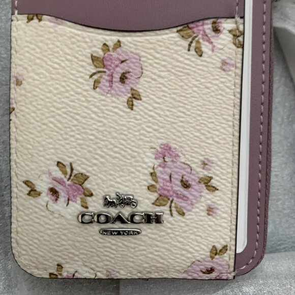 Coach Zip card case with chain NWT PRICE FIRM - Picture 2 of 5